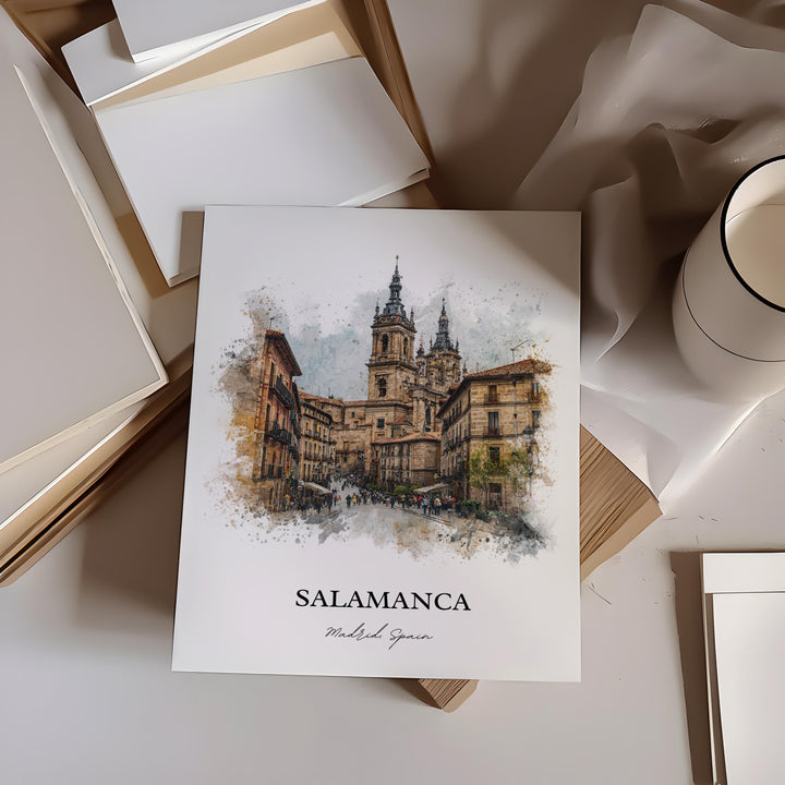 Salamanca, Spain – Watercolor Art Print