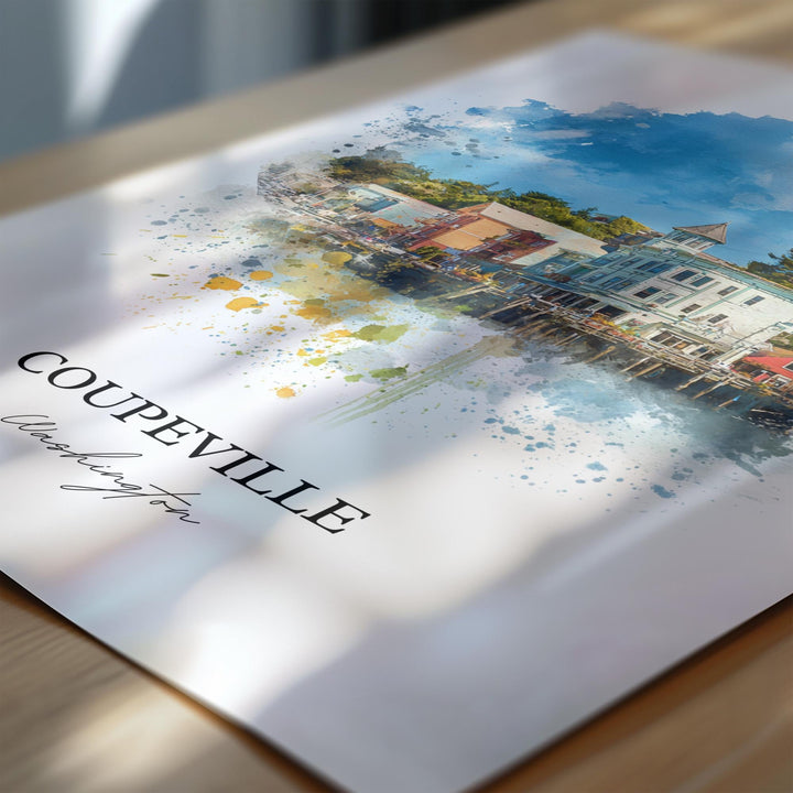 Coupeville, WA – Watercolor Art Print