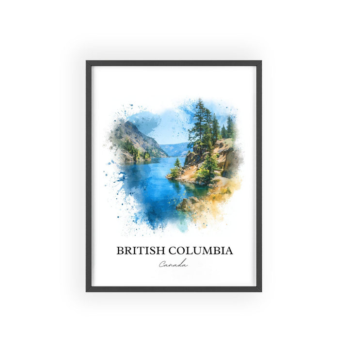 British Columbia Wall Art, British Columbia Print, BC Watercolor Art, Vancouver Gift, BC Canada Print, Travel Poster, Housewarming Gift