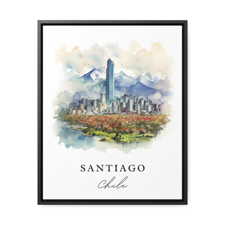 Santiago Chile wall art - Chile, Santiago poster, Santiago Chile Wedding gift, Birthday present, Custom Text, Personalised Gift