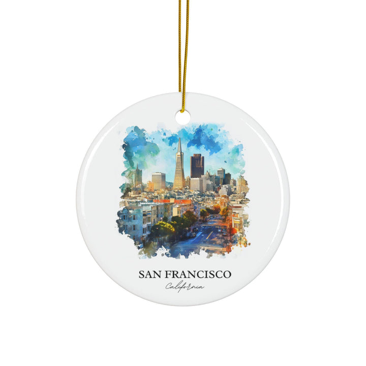 San Francisco CA Ornament: Unique San Francisco Souvenir, San Fran Xmas Decor, and Authentic San Francisco Gift