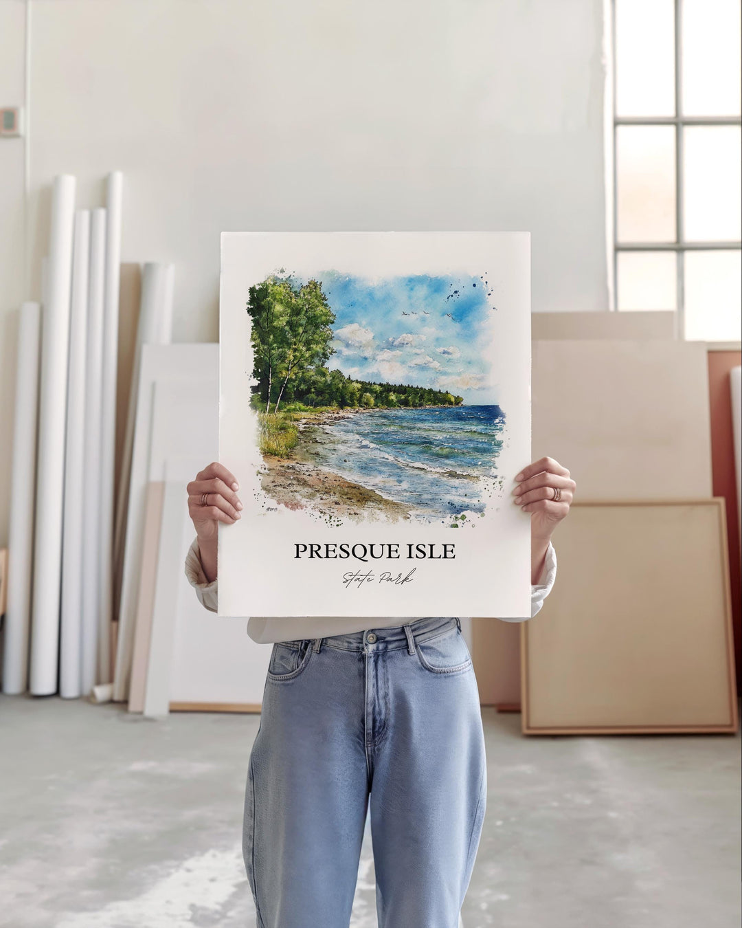 Presque Isle Wall Art, Millcreek PA Print, Lake Erie PA Art, Presque Isle State Park Gift, Travel Print, Travel Poster, Housewarming Gift