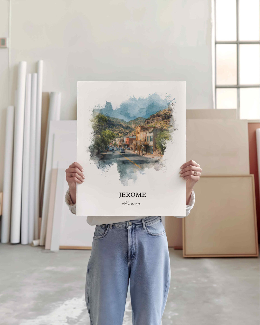 Jerome, Arizona – Watercolor Art Print