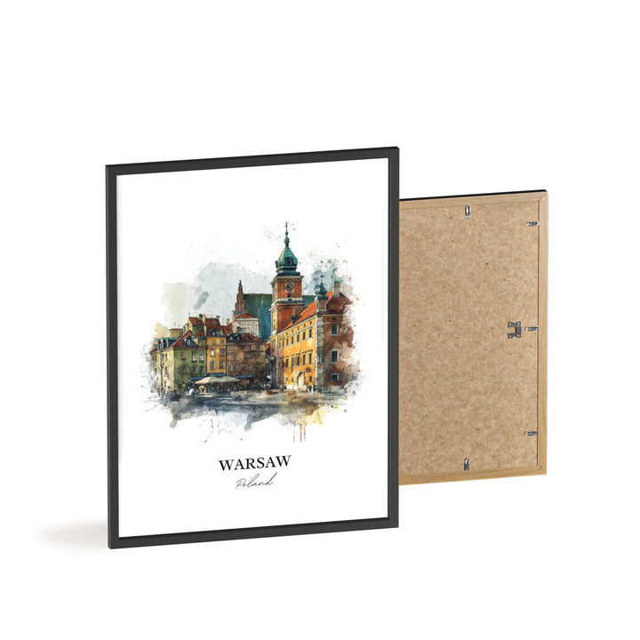 Warsaw, Poland – Watercolor Art Print