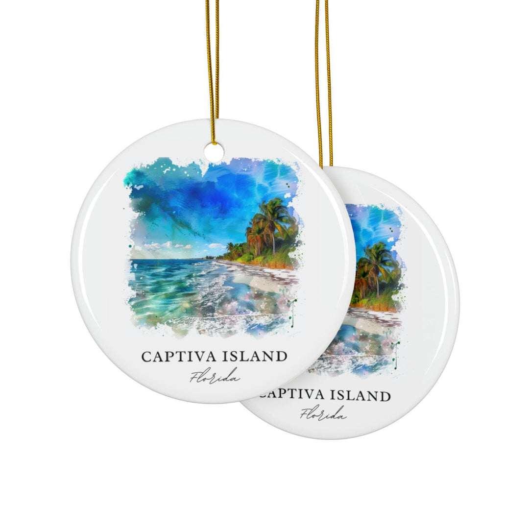 Captiva Island Ornament: Unique Captiva Island Souvenir, Florida Xmas Decor, and Authentic Captiva Island Gift