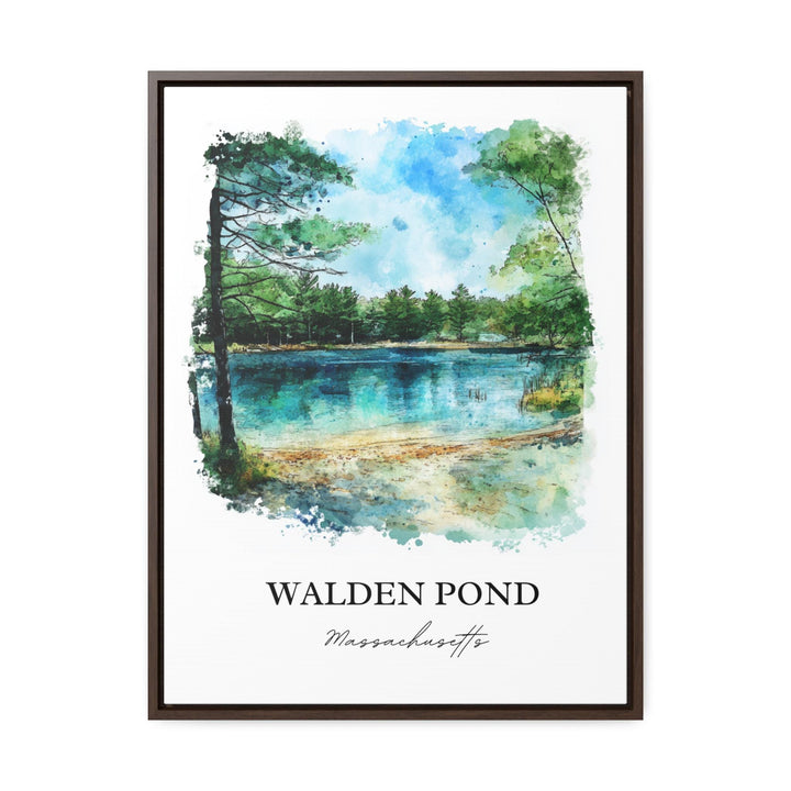 Walden Pond, Massachusetts, Massachusetts – Watercolor Art Print