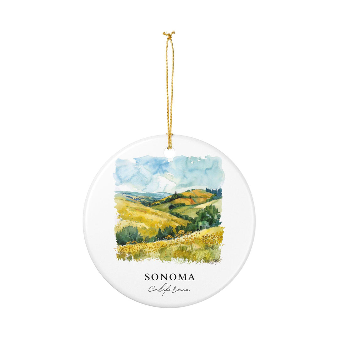 Sonoma California Ornament: Unique Sonoma Souvenir, Wine Country Xmas Decor, and Authentic Sonoma CA Gift
