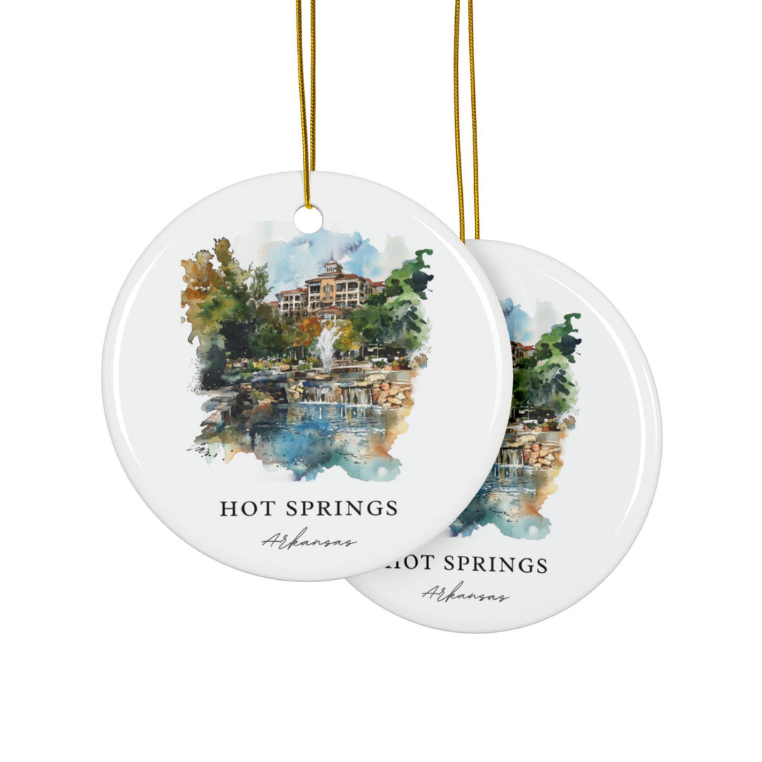Hot Springs Arkansas Ornament: Unique Arkansas Souvenir, Hot Springs AR Xmas Decor, and Authentic Arkansas Gift