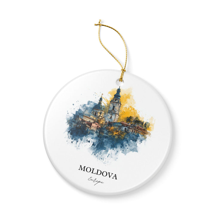 Moldova Ornament: Unique Moldova Souvenir, Moldova Xmas Decor, and Authentic Moldova Europe Gift