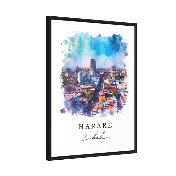 Harare Zimbabwe wall art - Zimbabwe, Harare print, Harare skyline gift, Zimbabwe souvenir, Custom Text, Perfect Gift