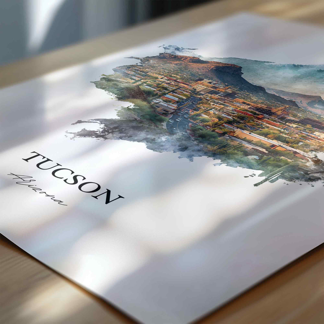 Tucson, Arizona – Watercolor Art Print