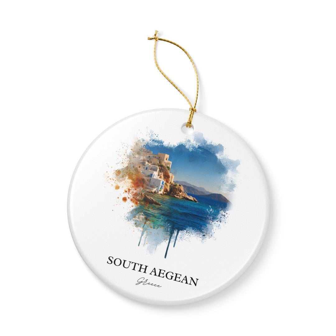 South Aegean Greece Ornament: Unique Greece Souvenir, Greece Xmas Decor, and Authentic Greek Islands Gift