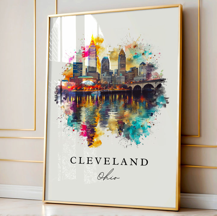 Cleveland OH wall art - Ohio, Cleveland print, Cleveland Wedding gift, Cleveland Birthday present, Cleveland OH Custom Gift, Perfect Gift