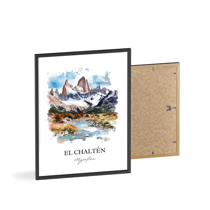 El Chaltén Wall Art, Los Glaciares Park Print, Argentina Watercolor Art, El Chaltén Gift, Travel Print, Travel Poster, Housewarming Gift