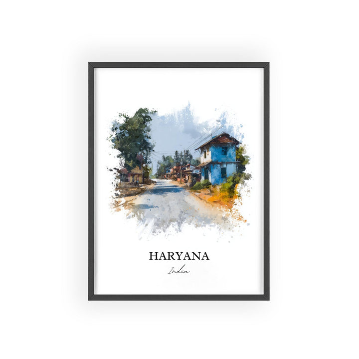 Haryana India Wall Art, Haryana Print, Haryana India Watercolor Art, India Gift, India Travel Print, Travel Poster, Housewarming Gift