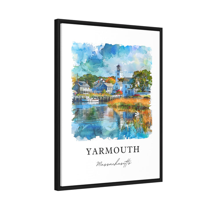 Yarmouth MA Wall Art, Barnstable County Print, Cape Cod Watercolor Art, Yarmouth Mass. Gift,