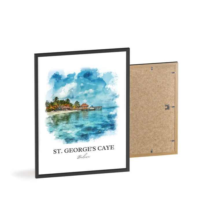 St. George's Caye, Belize – Watercolor Art Print