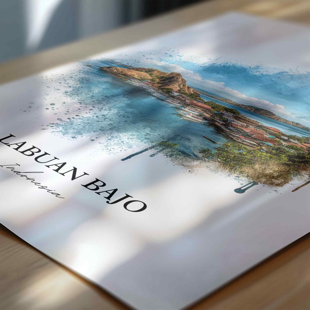 Labuan Bajo, Indonesia – Watercolor Art Print