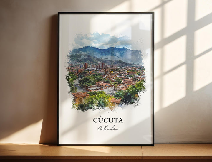 Cúcuta Colombia Wall Art, Cúcuta Print, Colombia Watercolor Art, Colombia Gift, Travel Print, Travel Poster, Housewarming Gift