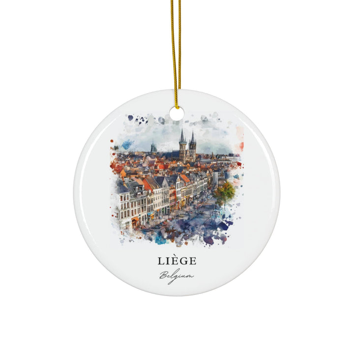 Liege Belgium Ornament: Unique Liege Souvenir, Liege Xmas Decor, and Authentic Liege Belgium Christmas Gift