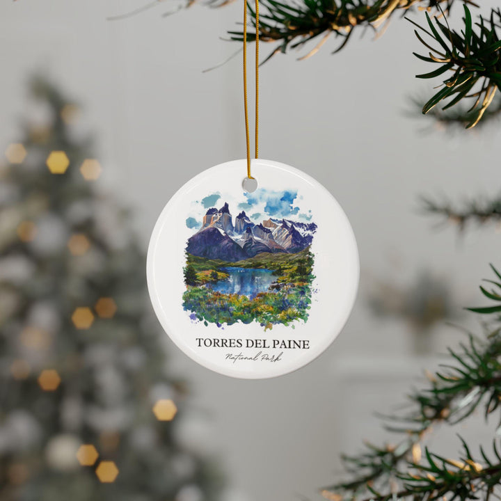 Torres Del Paine Ornament: Unique Torres Del Paine Souvenir, Torres Del Paine Xmas Decor, and Authentic Torres Del Paine Gift