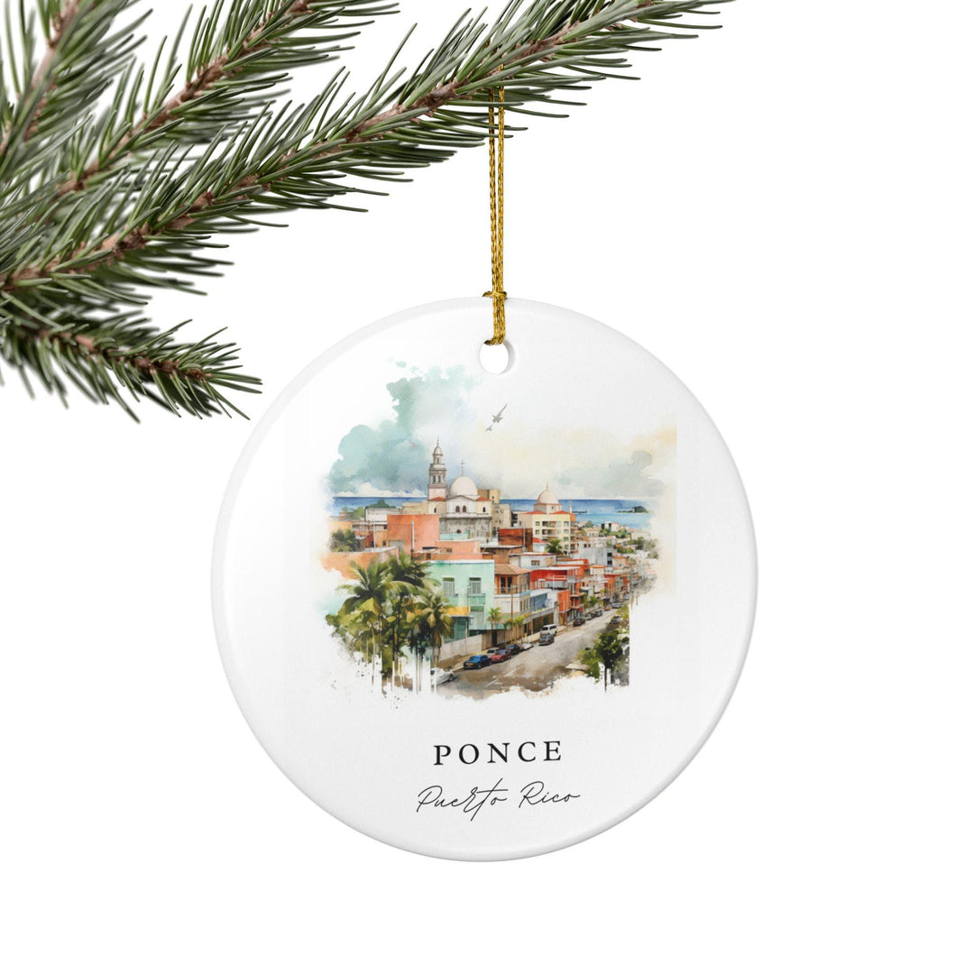Ponce Puerto Rico Ornament: Unique Ponce Souvenir, Ponce Xmas Decor, and Authentic Puerto Rico Gift