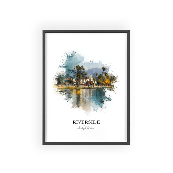 Riverside, California Wall Art, Riverside Print, Riverside Watercolor Art, Riverside California Gift, Travel Print, Travel Poster, Housewarming Gift