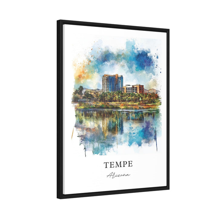 Tempe AZ Wall Art, Tempe Arizona Print, Tempe Watercolor Art, Tempe Arizona Gift, Travel Poster, Housewarming Gift