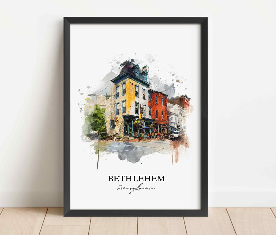 Bethlehem, Pennsylvania – Watercolor Art Print