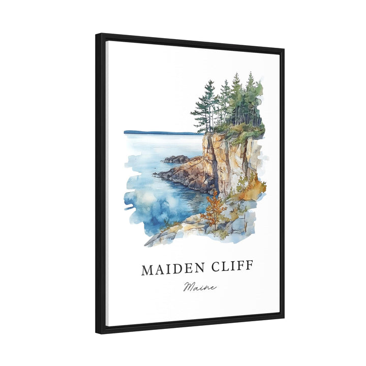 Maiden Cliff Wall Art, Maiden Cliff ME Print, Maiden Cliff Watercolor Art, Camden Maine Gift,