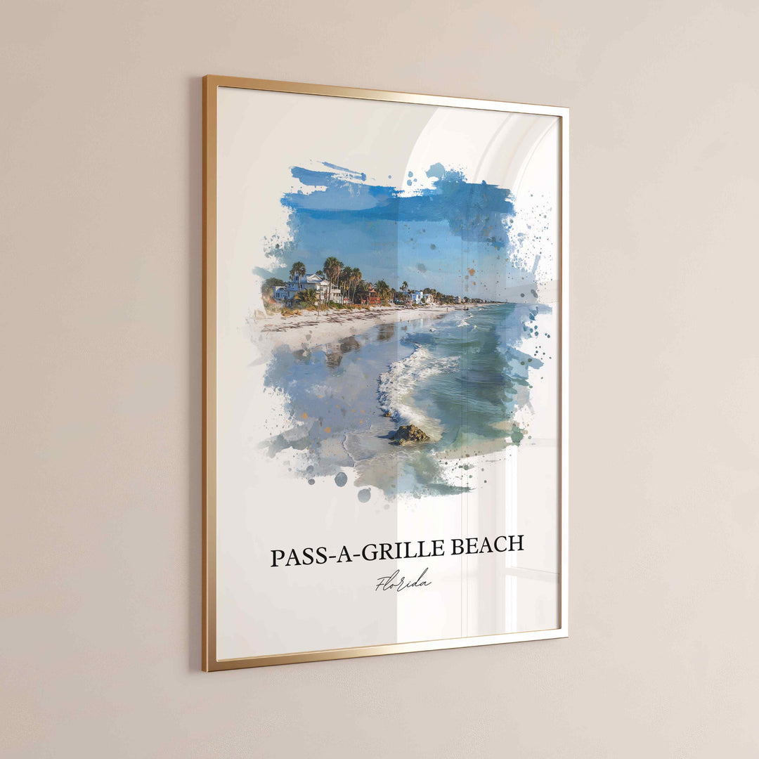 Pass-A-Grille, Florida – Watercolor Art Print