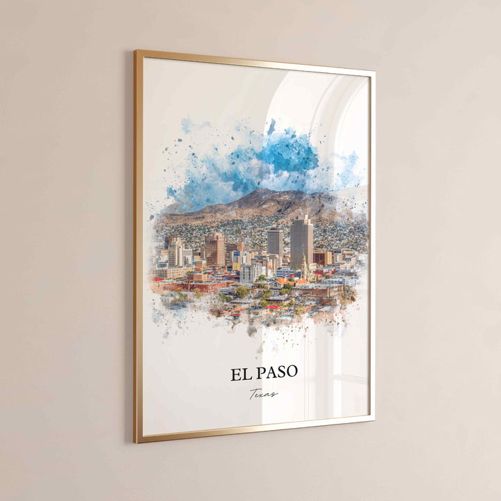 El Paso, Texas – Watercolor Art Print