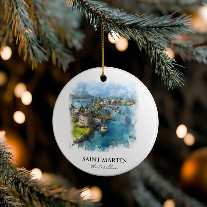 Saint Martin Ornament: Unique Caribbean Souvenir, St. Martin Xmas Decor, and Authentic Saint Martin Island Gift