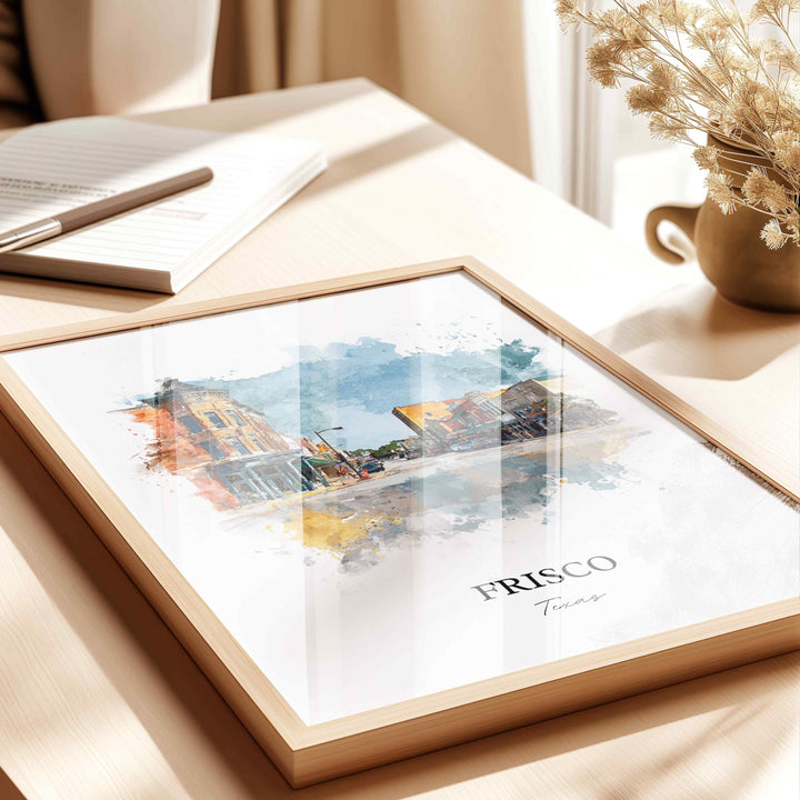 Frisco, Texas – Watercolor Art Print