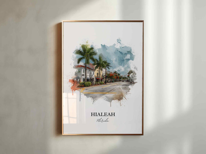 Hialeah, Florida – Watercolor Art Print