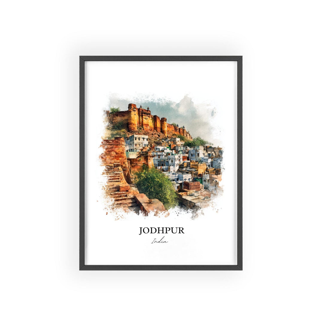 Jodhpur, India – Watercolor Art Print