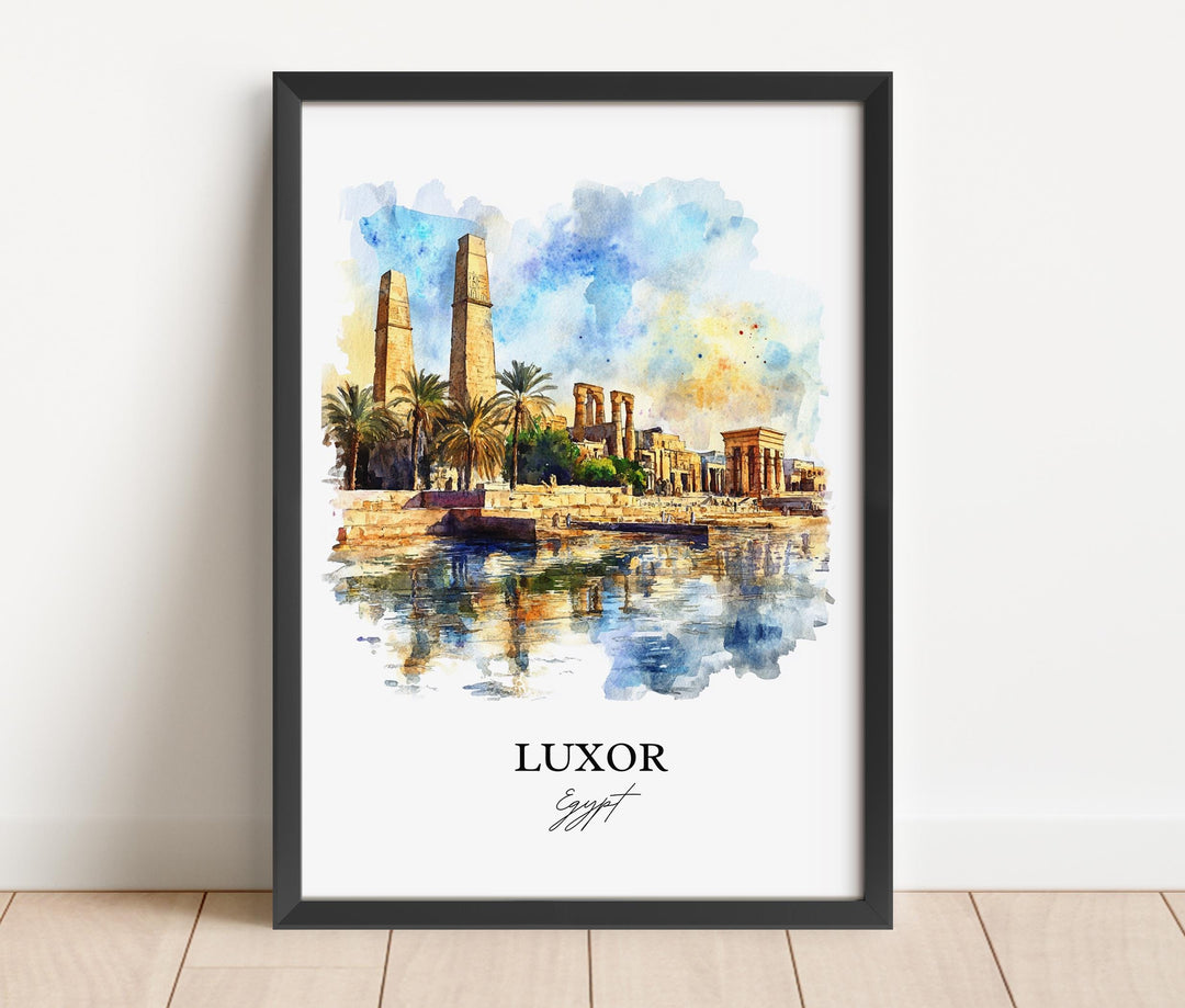 Luxor, Egypt – Watercolor Art Print