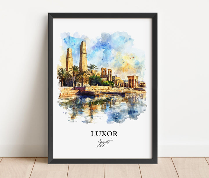 Luxor, Egypt – Watercolor Art Print