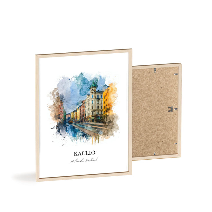 Kallio, Finland – Watercolor Art Print