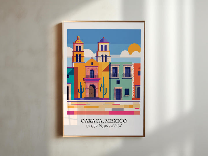 Oaxaca Art, Oaxaca Retro Travel Art, Oaxaca Mexico Home Decor, Mexico Gift, Mexico Travel Art, Travel Prints, Housewarming Gift