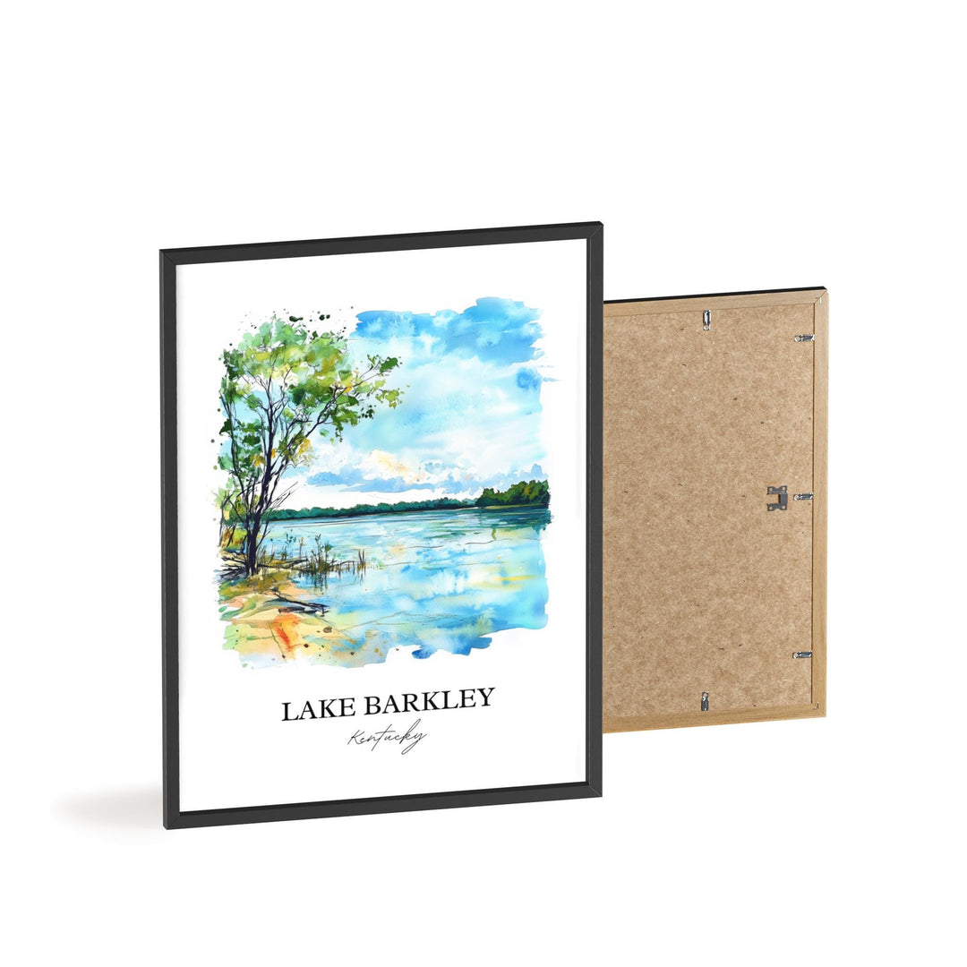 Lake Barkley Wall Art, Livingston County Print, Kentucky Watercolor Art, Lake Barkley Gift, Travel Print, Travel Poster, Housewarming Gift