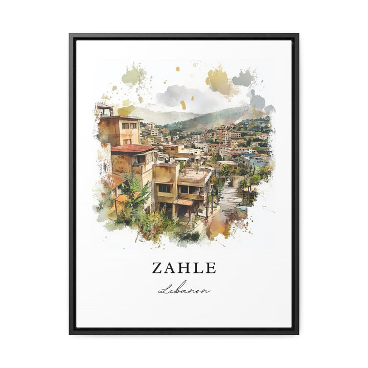 Zahle Lebanon Wall Art, Zahle Print, Zahle Watercolor Art, Beqaa Lebanon Gift,