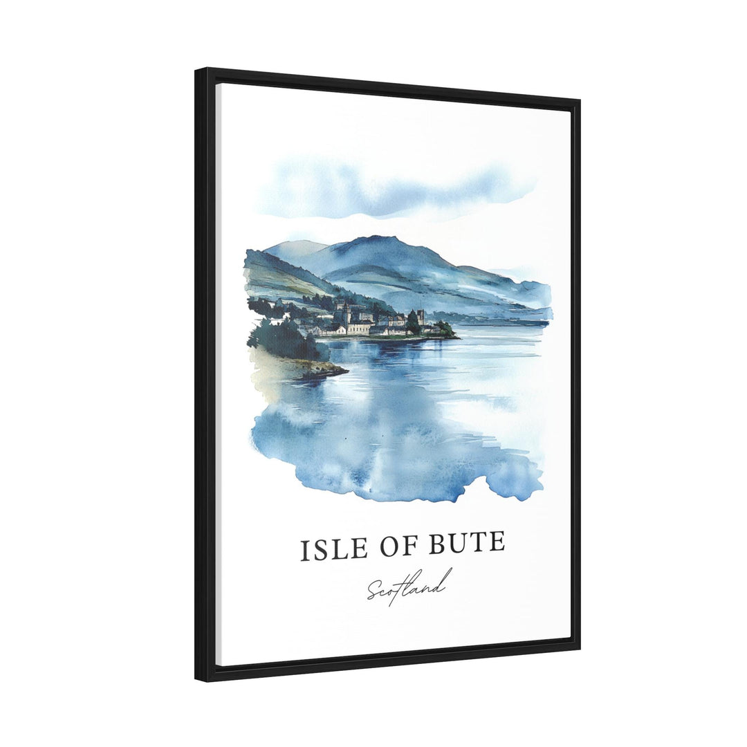 Isle of Bute Wall Art, Scotland Print, Isle of Bute Watercolor Art, Firth of Clyde Gift, Travel Print, Travel Poster, Housewarming Gift