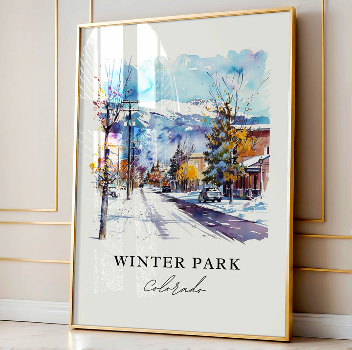 Winter Park CO Art, Grand County Colorado, Winter Park Print, Winter Park Colorado  Gift,