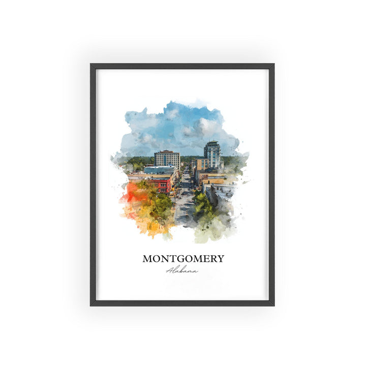 Montgomery, Alabama – Watercolor Art Print