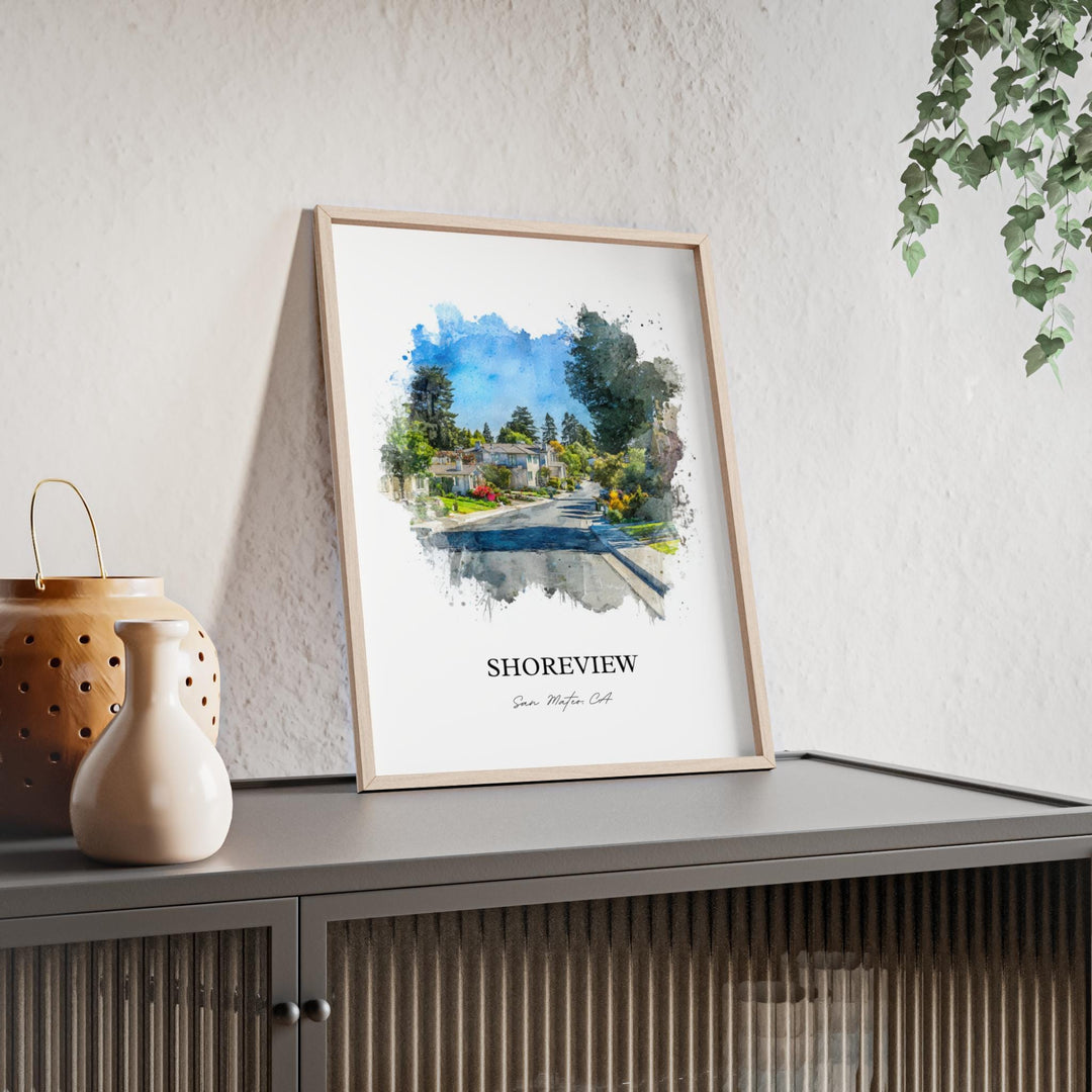 Shoreview, California – Watercolor Art Print