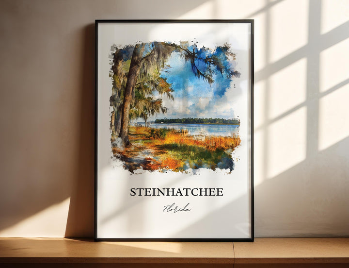 Steinhatchee, Florida, USA – Watercolor Art Print