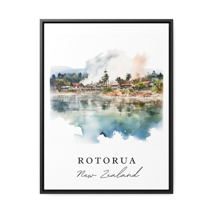 Rotorua NZ wall art - New Zealand, Rotorua poster, Rotorua cityscape Wedding gift, Birthday present, Custom Text, Personalized Gift