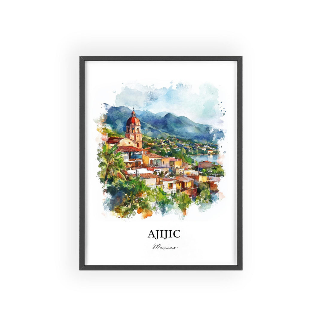 Ajijic, Mexico – Watercolor Art Print