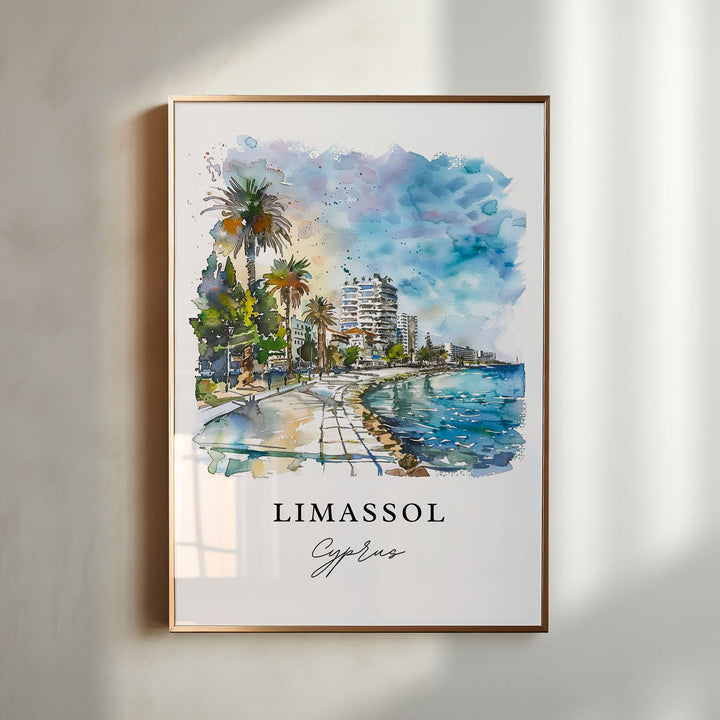 Limassol Wall Art, Cyprus Print, Limassol Wall Art, Limassol Gift, Limassol Travel Print, Travel Poster, Travel Gift, Housewarming Gift